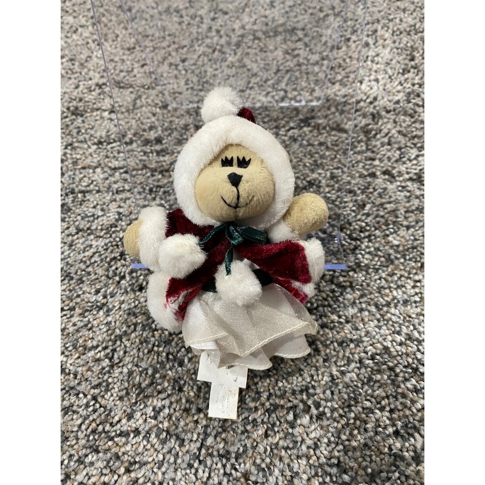 Starbucks Bearista Bear 43rd Edition Holiday Winterβ Plush Burgundy White Outfit